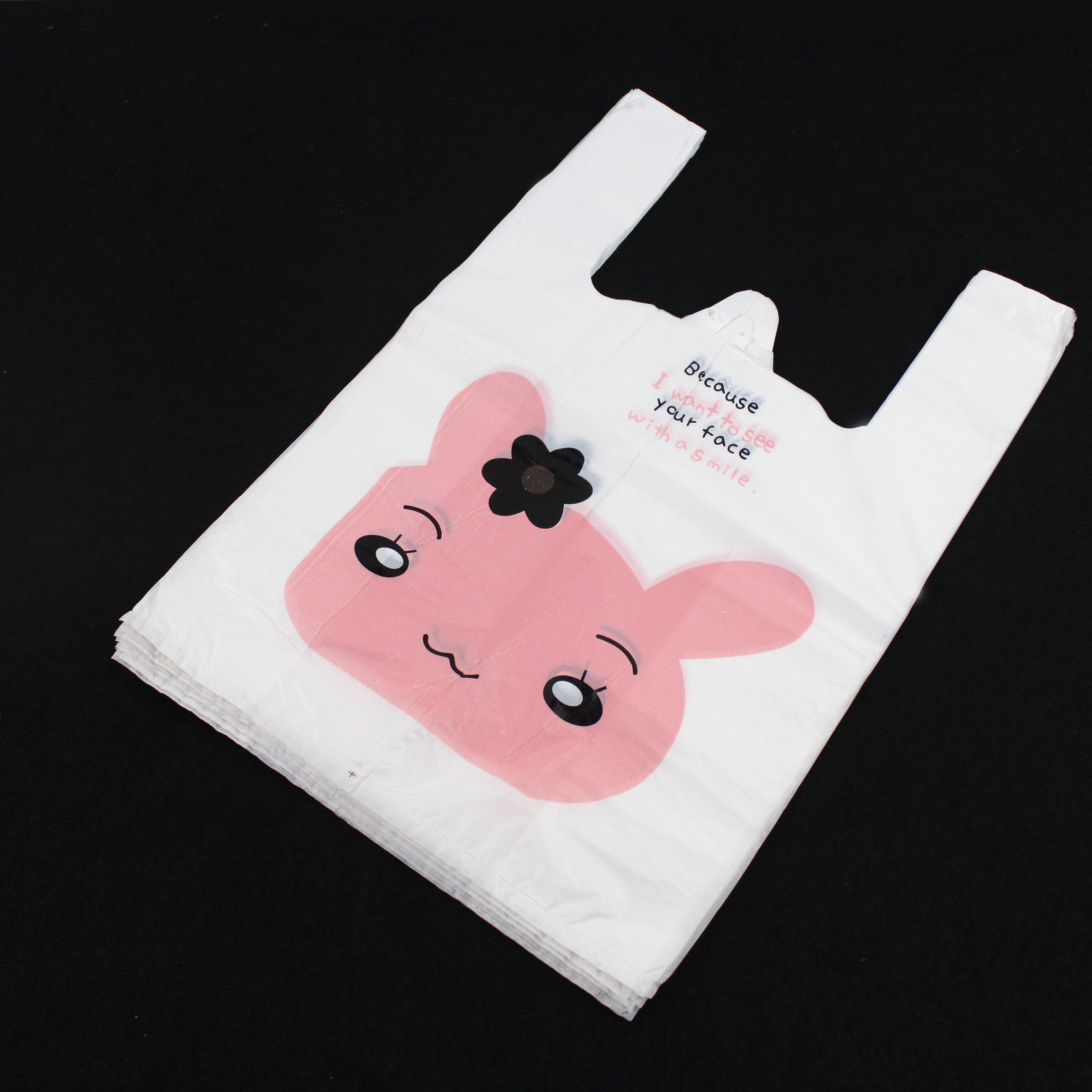wholesale custom personal logo matte/frosted T-shirt shopping plastic bags vest singlet bags
