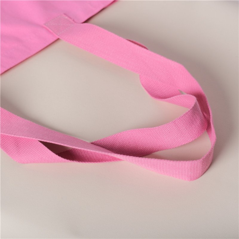 eco friendly large capacity weekender custom beach Canvas Tote shopping Bag durable Pink Canvas Bag With embroidery