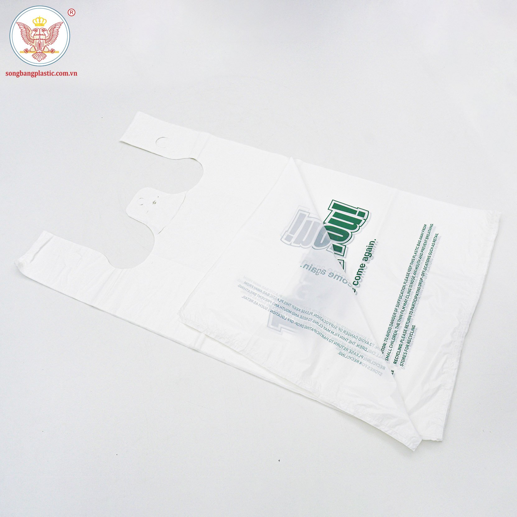Custom Color Logo Printed Gravure PP & PE Plastic Thank You promotion T-shirt