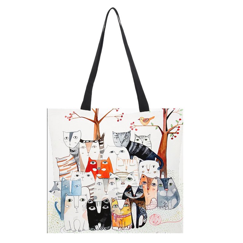 Reusable Large Capacity Women Shoulder Handbags Casual Canvas Tote Bag Heavy Duty for Shopping Grocery Travel Outdoor