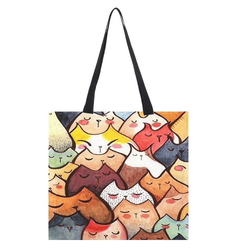 Reusable Large Capacity Women Shoulder Handbags Casual Canvas Tote Bag Heavy Duty for Shopping Grocery Travel Outdoor
