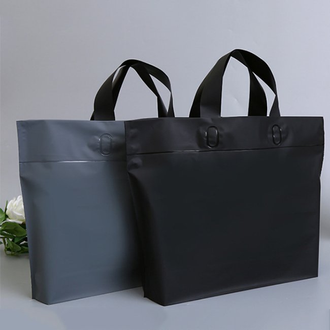 Factory Direct Merchandise Reusable Plastic Bags Boutique Retail Shopping Bags Small Business Bag With Handle