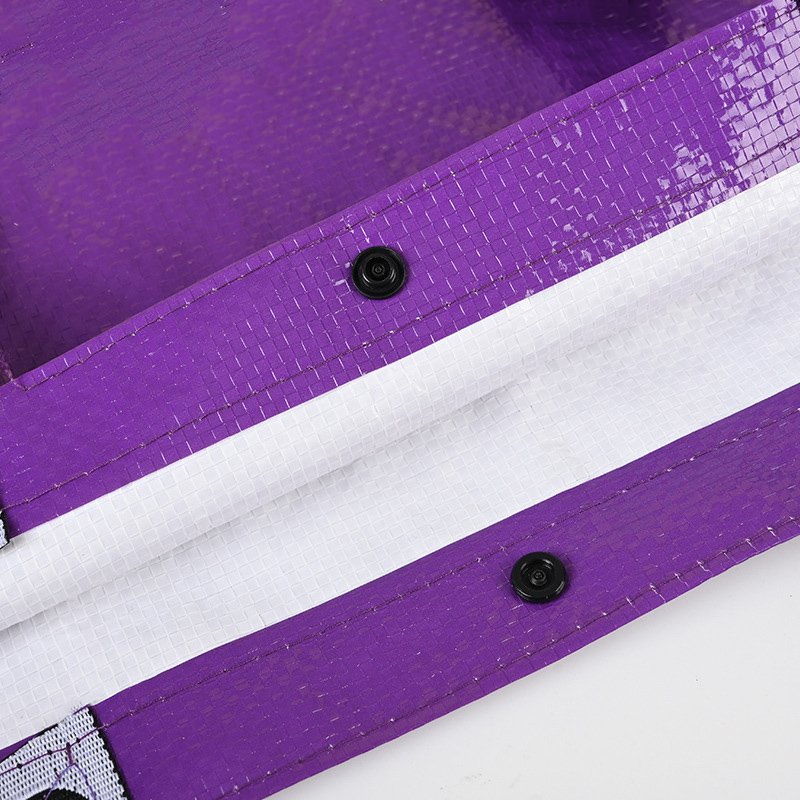 Eco Button Design Pp Grocery Shopping Bags Custom Laminated Purple Pp Woven Bags Recycled With Handle Letter Pattern
