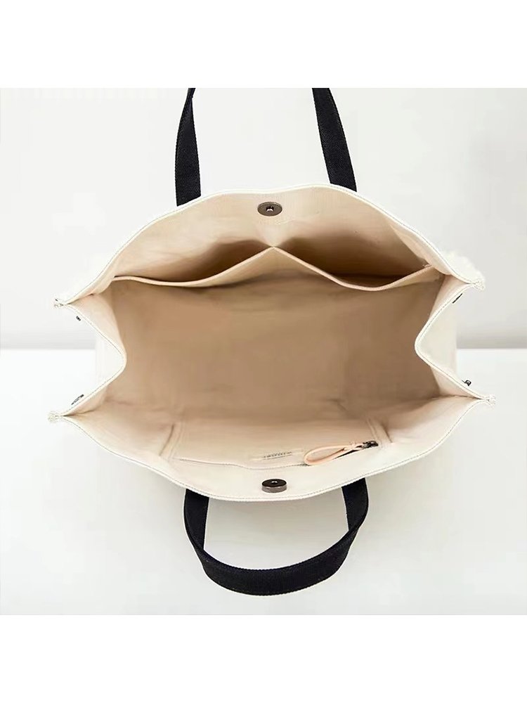 Eco-friendly leisure shopping bag interior multi-pocket pocket magnetic buckle design sturdy carry