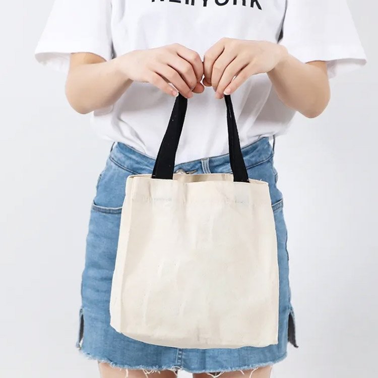 Manufacturers Custom Logo Size Printed Eco Friendly Reusable Organic Calico Canvas Tote Bag Grocery Cotton Shopping Bags