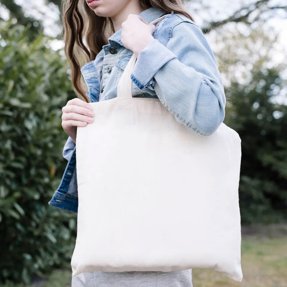 Manufacturers Custom Logo Size Printed Eco Friendly Reusable Organic Calico Canvas Tote Bag Grocery Cotton Shopping Bags