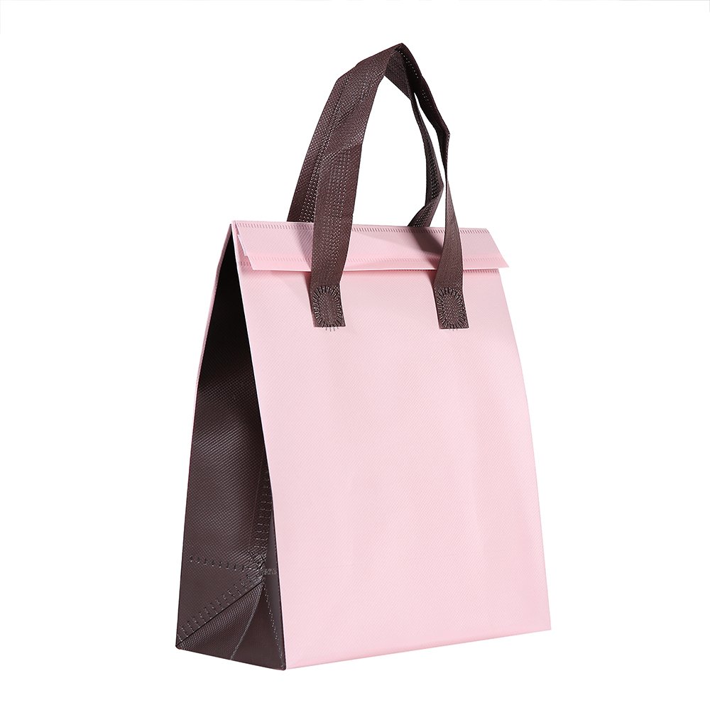 Custom Logo Reusable PP Non-Woven Thermal Insulation portable food delivery Lunch Bag or catering takeaway cooler bag