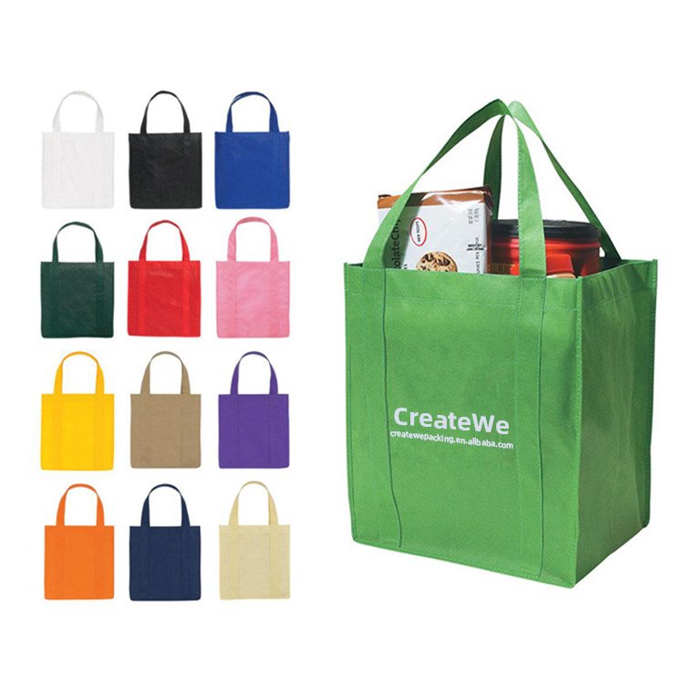 Custom Printing Recycled laminated non-woven shopping bag,Large Supermarket Non Woven Shopping Bag for food
