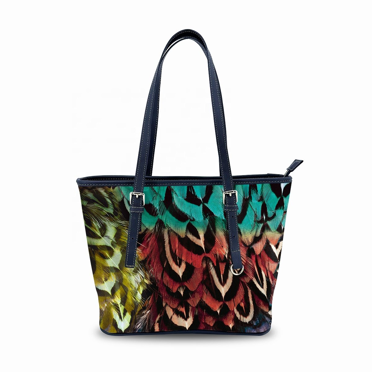 Designer Personalised Tote Bag Mosaic Pattern Leather Wholesale Designer Handbags Reusable Tote Shopping Bag