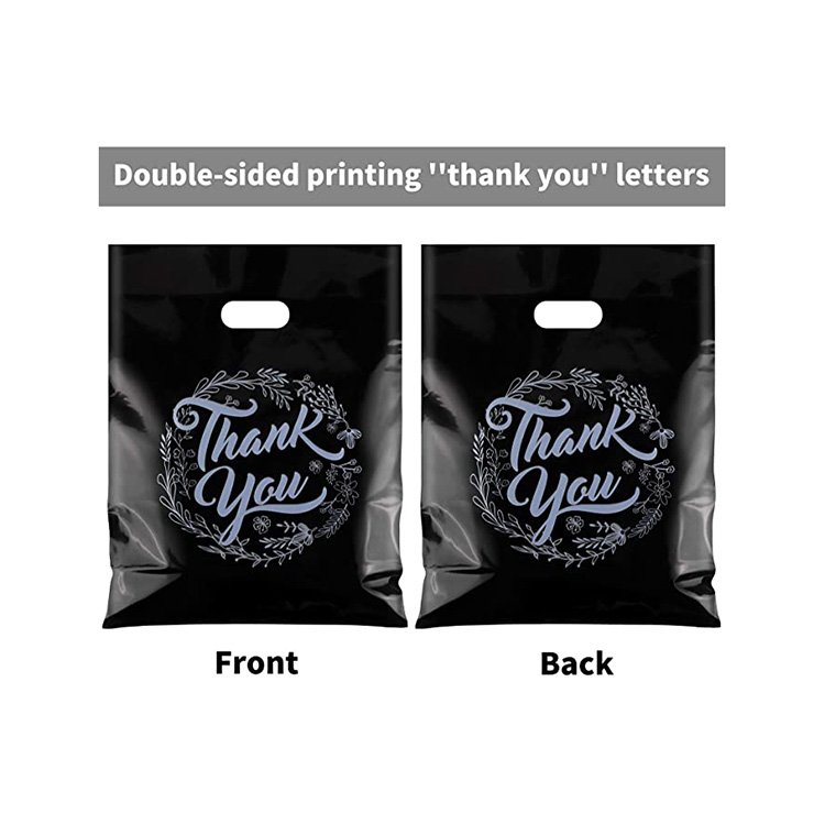 PE Plastic Packaging Bag With Handle,Custom Die Cut Gift Shopping Plastic Bag