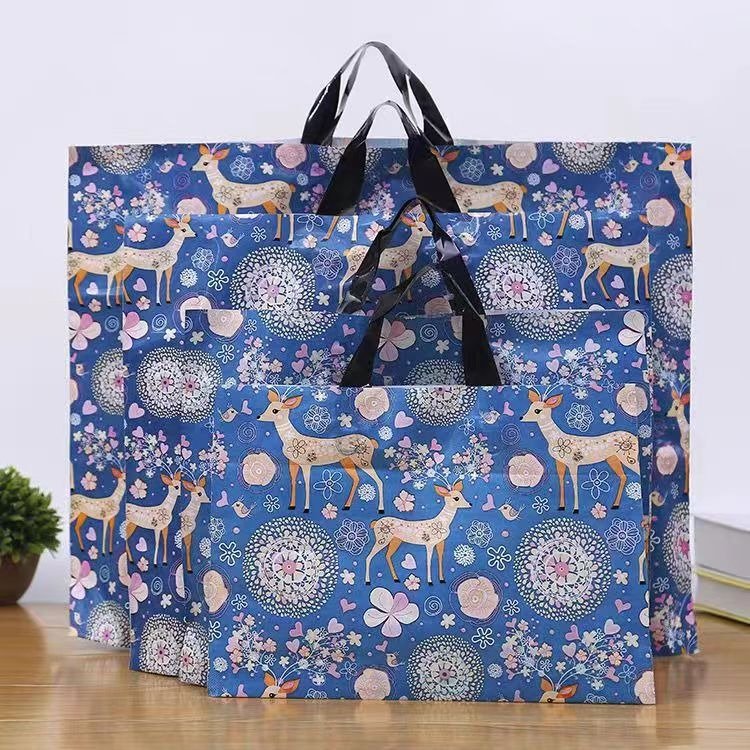 Thank You Flowered Fashion Clothing Store Shopping Bags Spot Wholesale Thank You For Carrying Plastic Bags Customized logo