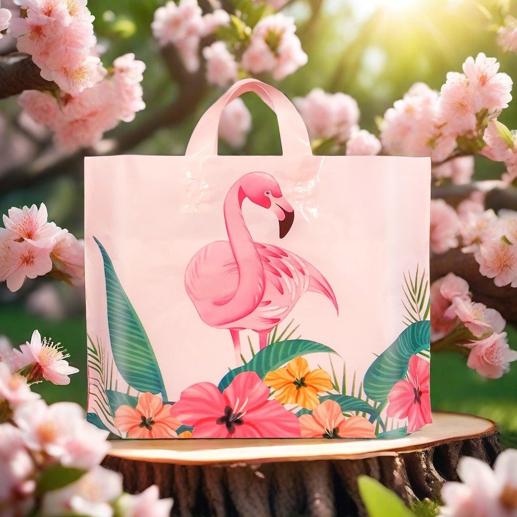 Thank You Flowered Fashion Clothing Store Shopping Bags Spot Wholesale Thank You For Carrying Plastic Bags Customized logo
