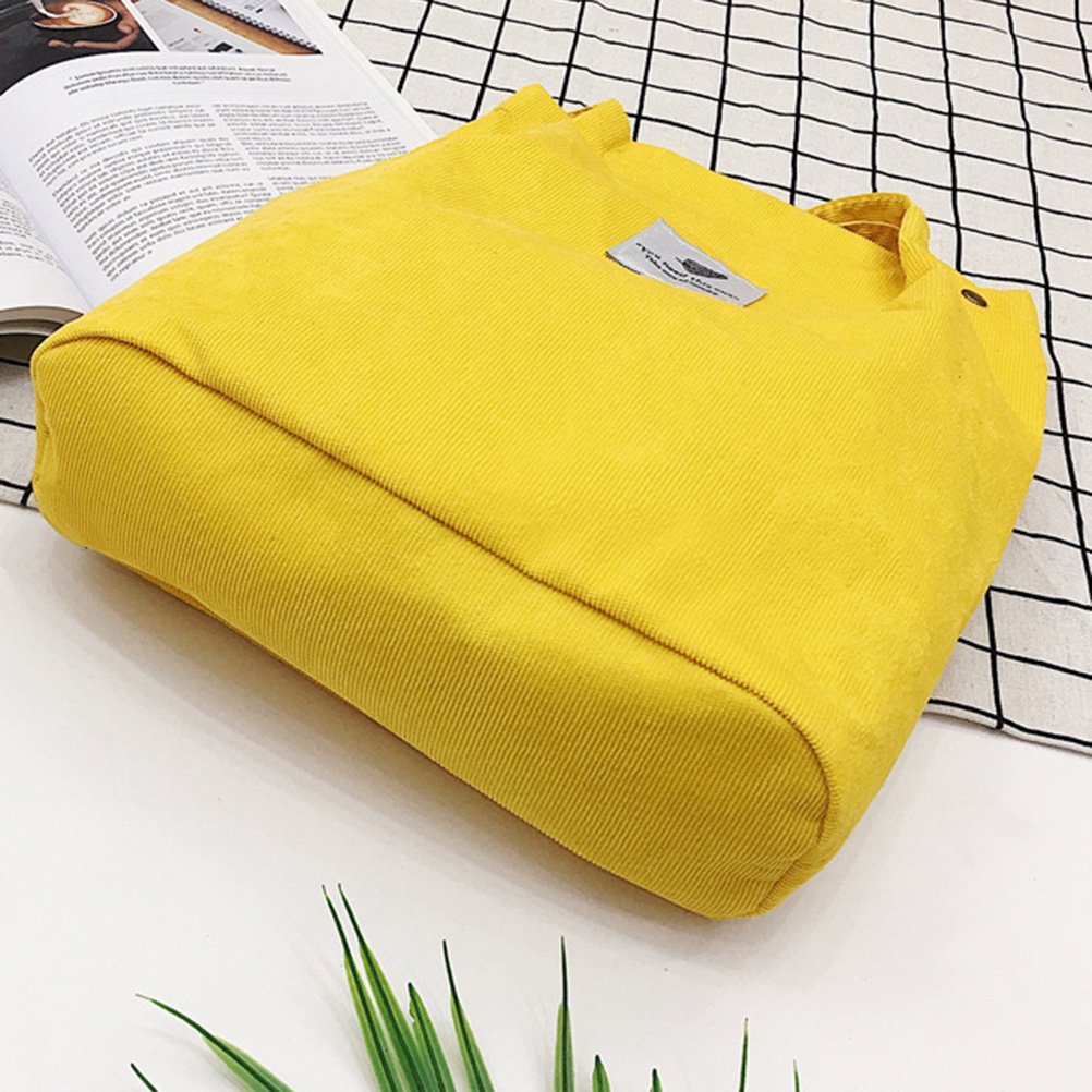 Women's Corduroy Totes Bag Women Shoulder Handbags Big Capacity Shopping Bags Casual Solid Color Shopper Beach Bag