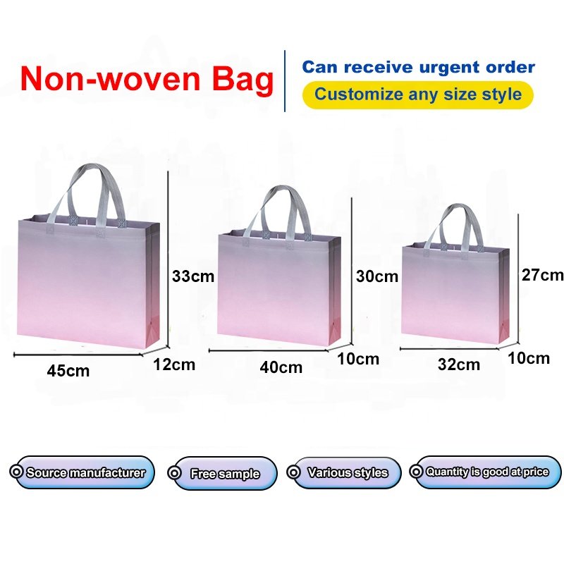 ZY RTS in stock Spot advertising waterproof coated non-woven bag clothing shopping bag with printed logo