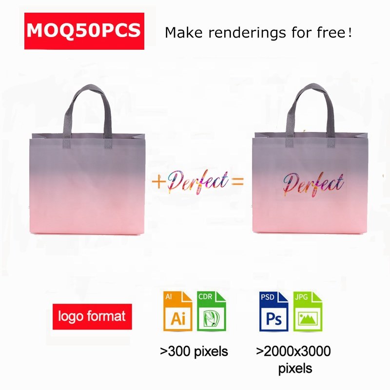 ZY RTS in stock Spot advertising waterproof coated non-woven bag clothing shopping bag with printed logo
