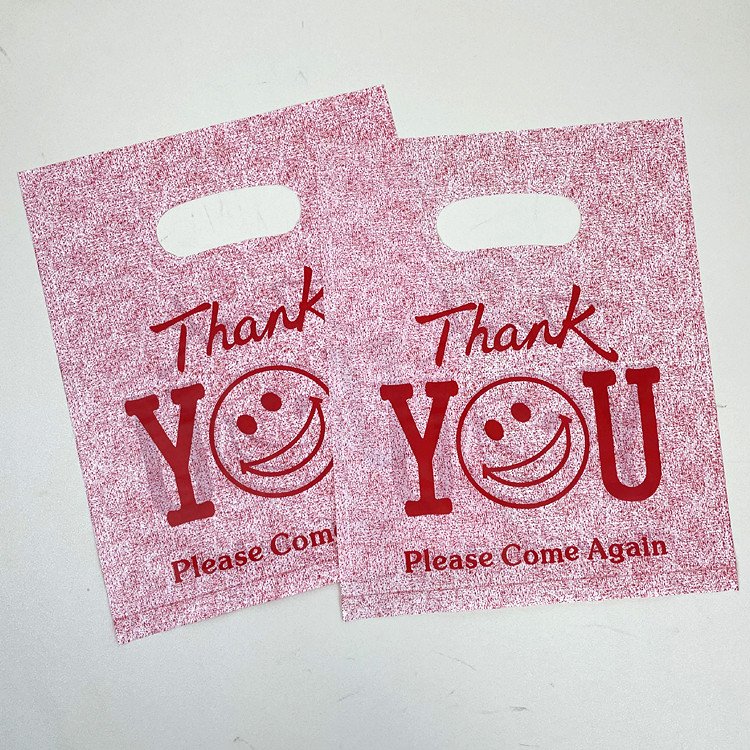 Yiwu Factory Wholesale Fashion Clothing Store Shopping Bags In-Stock PE Plastic Handbags Gravure Printing Thank You Gift Bags