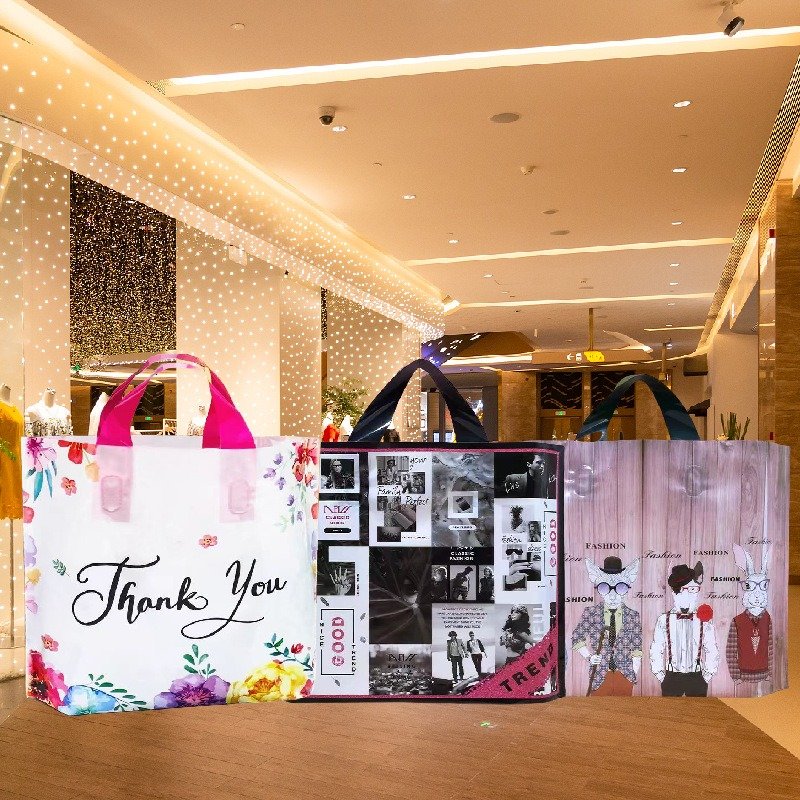 Plastic Thank You Shopping Bags With Soft Loop Handle For Small Business Online Clothes Store Shoes factory price Custom Logo