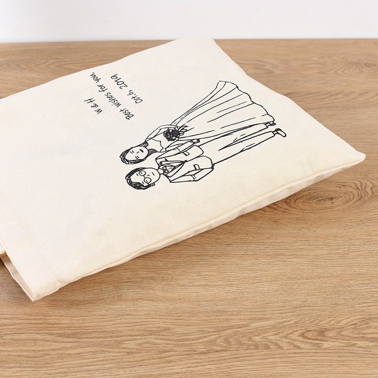 Fashion Printed Natural Shopping Bag With Logo Eco Blank Cotton Canvas Calico Cotton Tote Bag