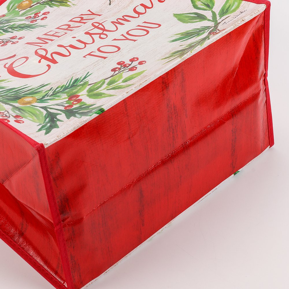 Hot Selling Custom Reusable Grocery Christmas Non Woven Shopping Tote Bags Christmas Storage Bags