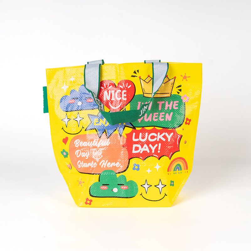 Custom Logo Graphic Fashion Waterproof Grocery Supermarket Shopping Bags Gift Clothes Packing Laminated Polypropylene Bag