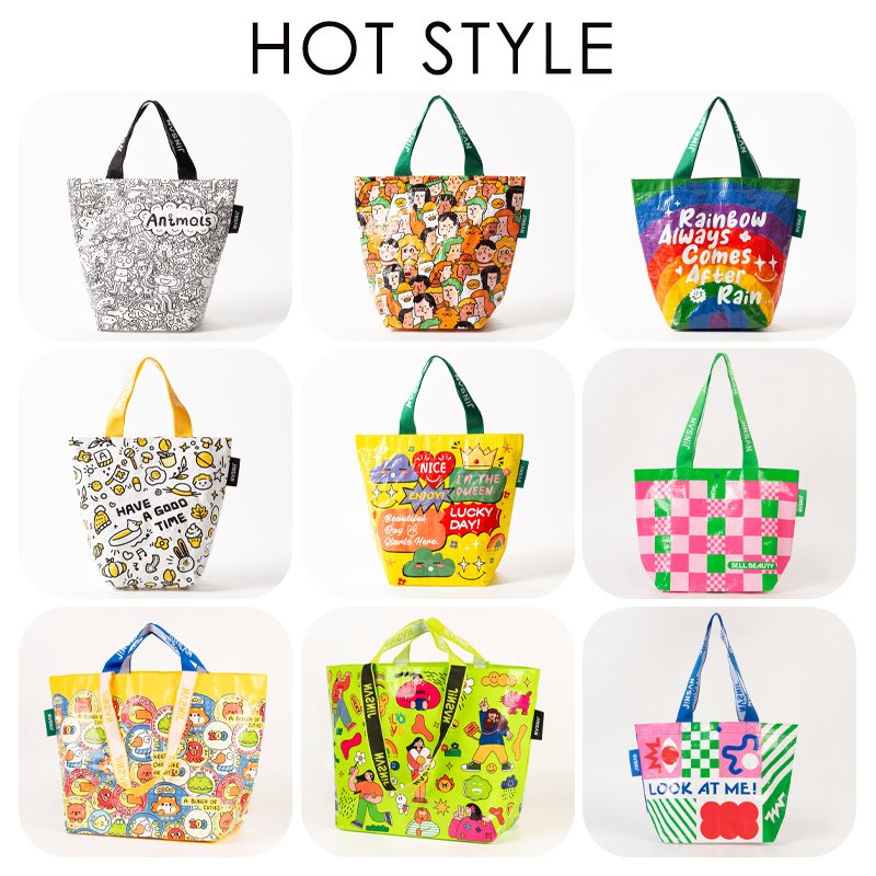 Custom Logo Graphic Fashion Waterproof Grocery Supermarket Shopping Bags Gift Clothes Packing Laminated Polypropylene Bag