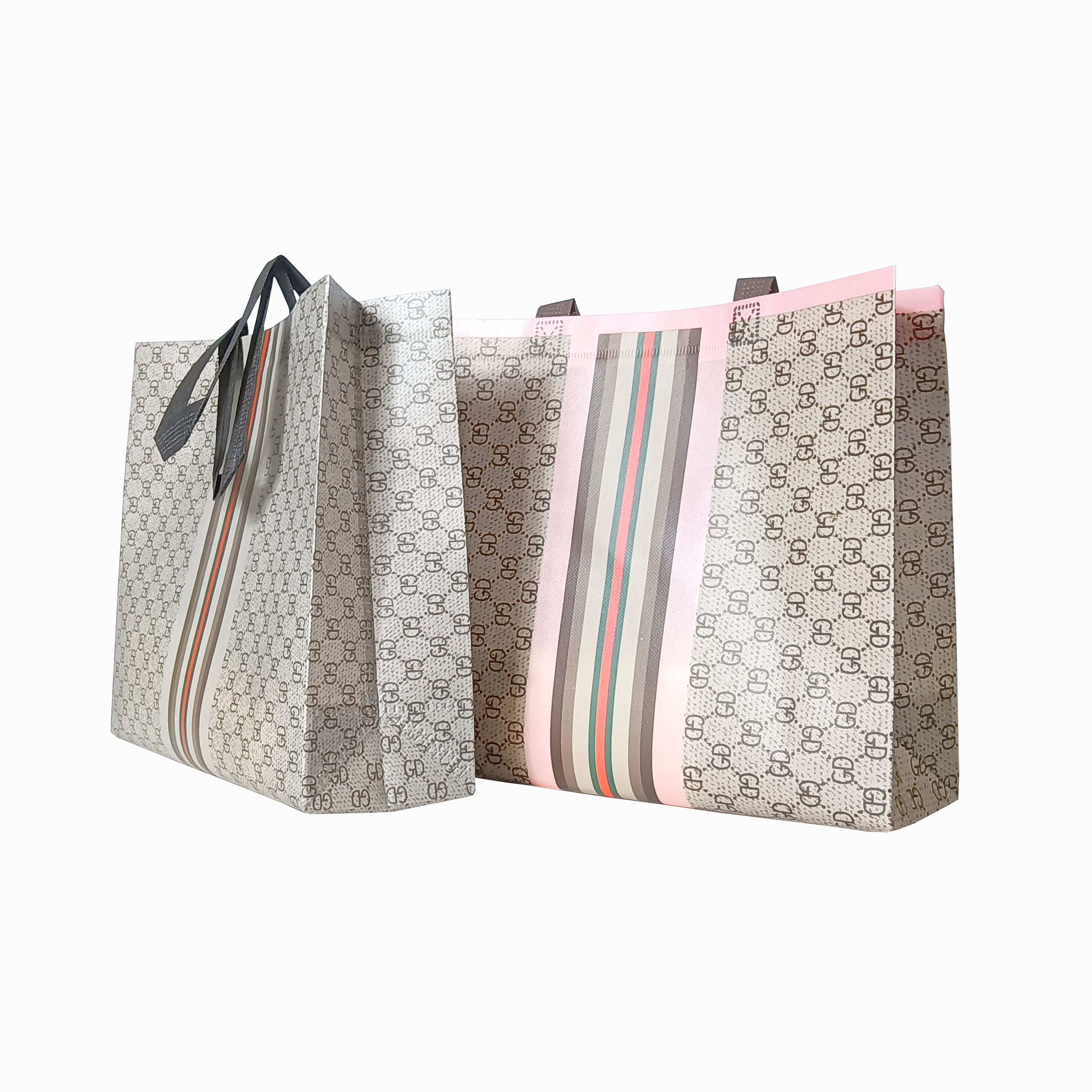 Metallic Laminated Non woven Shopping Bag Aluminum Laminated Bag with Handles