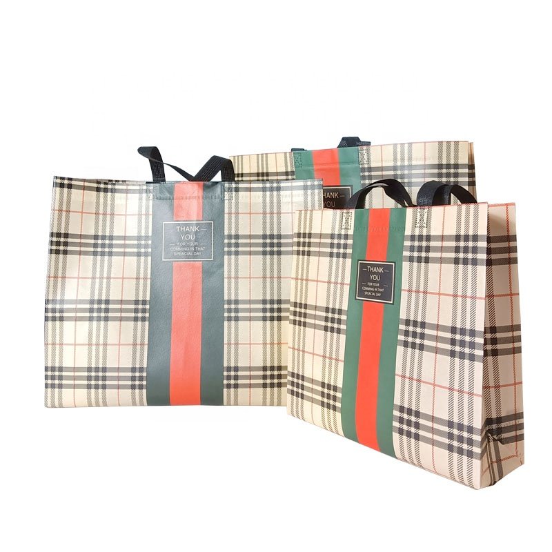 Metallic Laminated Non woven Shopping Bag Aluminum Laminated Bag with Handles