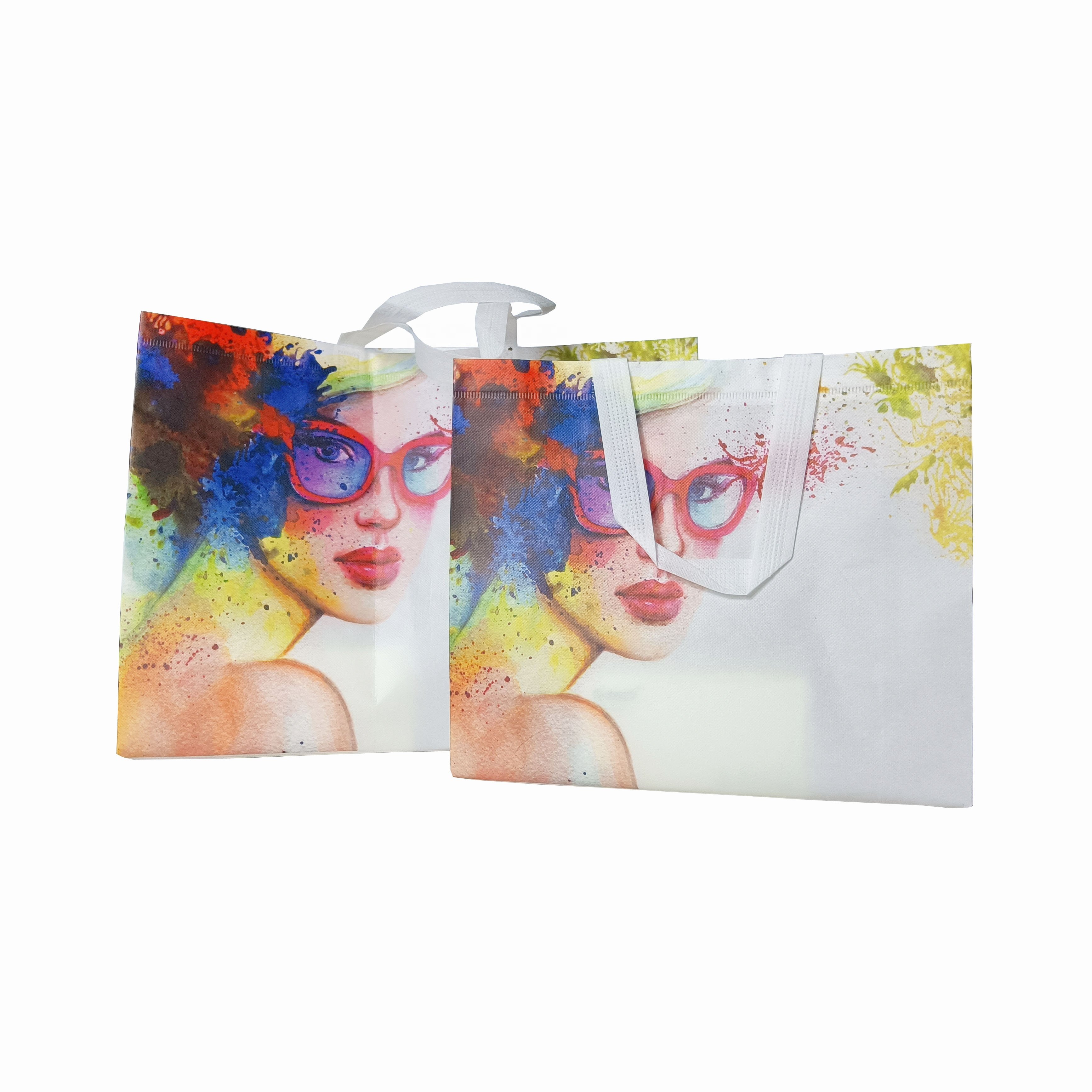 Metallic Laminated Non woven Shopping Bag Aluminum Laminated Bag with Handles