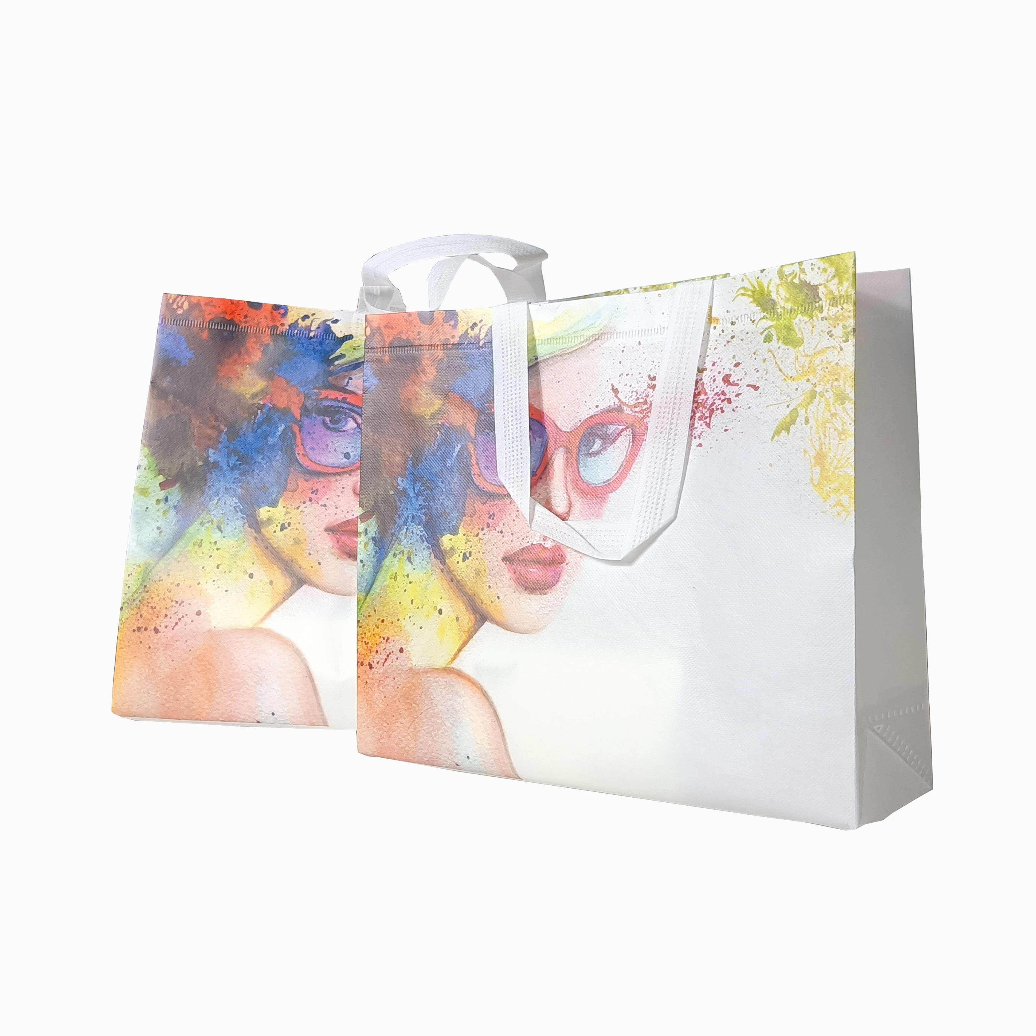 Metallic Laminated Non woven Shopping Bag Aluminum Laminated Bag with Handles