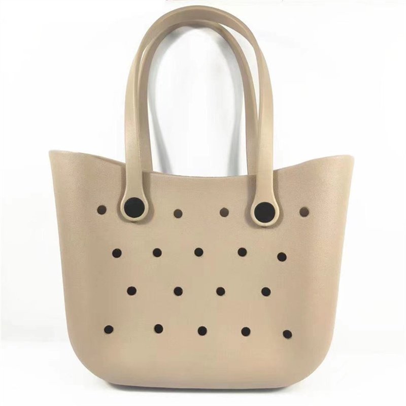 Hot Sell Sugar Fruit Color Waterproof Hand Bag Customized Summer Rubber Shopping Fashion EVA Silicone Beach bag