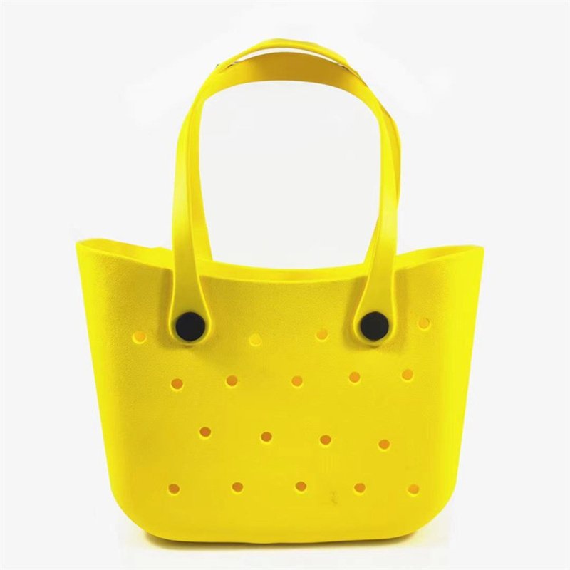 Hot Sell Sugar Fruit Color Waterproof Hand Bag Customized Summer Rubber Shopping Fashion EVA Silicone Beach bag