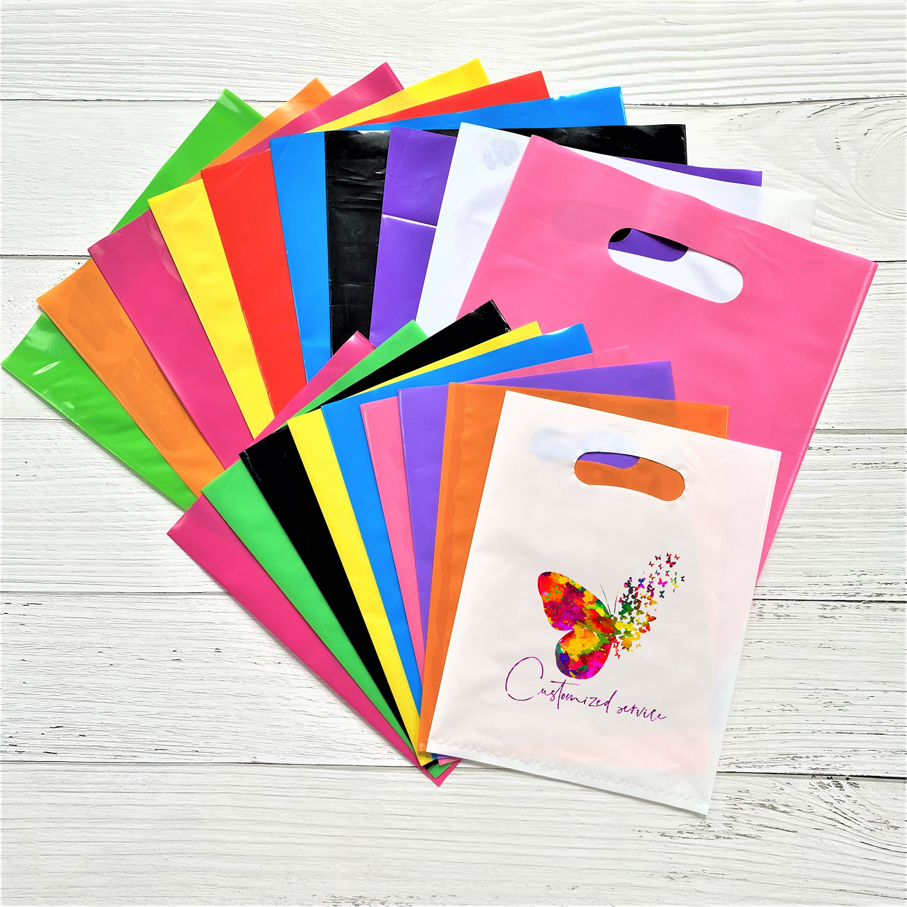 new plastic hand bag wholesale private label shopping gift plastic bag OEM eyelashes plastic bags with logo