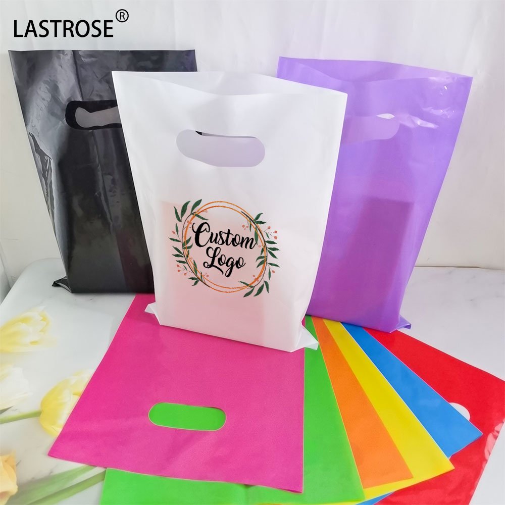 new plastic hand bag wholesale private label shopping gift plastic bag OEM eyelashes plastic bags with logo