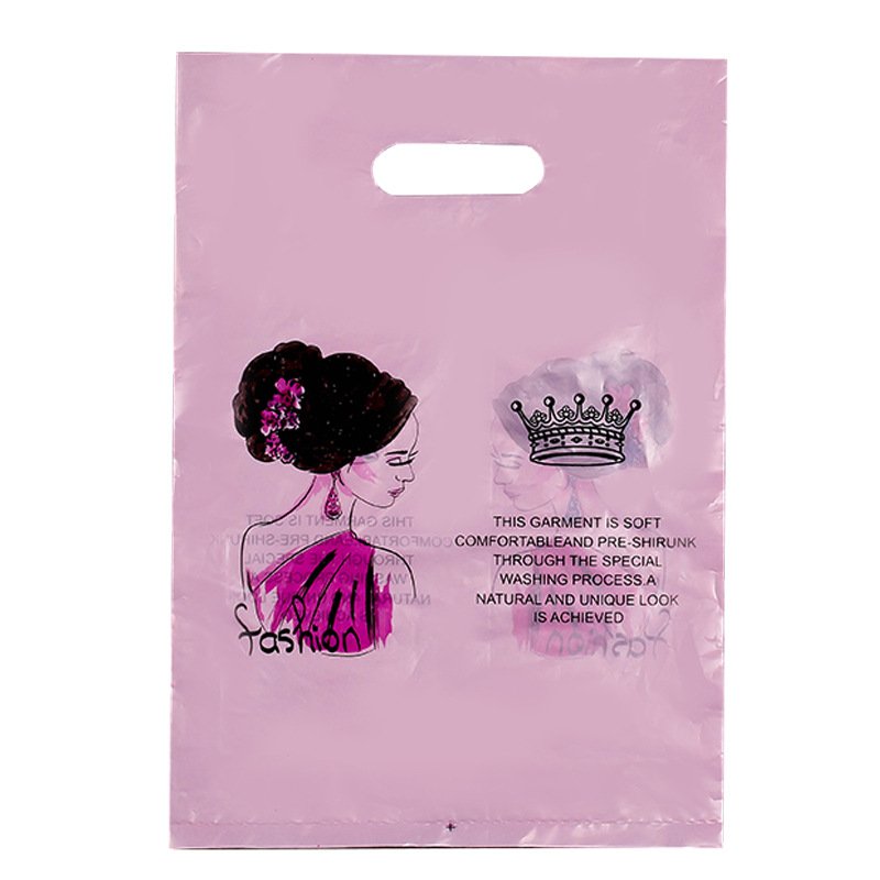 Custom Logo Printed HDPE/LDPE Multi-colored Plastic Shopping Bag Die Cut Handle Carry Shopping Packaging Bags