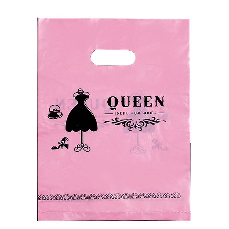 Custom Logo Printed HDPE/LDPE Multi-colored Plastic Shopping Bag Die Cut Handle Carry Shopping Packaging Bags