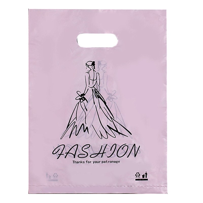 Custom Logo Printed HDPE/LDPE Multi-colored Plastic Shopping Bag Die Cut Handle Carry Shopping Packaging Bags