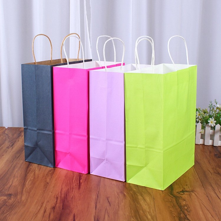 Hot Sale Paper shopping bag (Various color, customize printing, customize handle Wholesale price