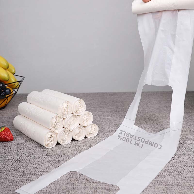 customized biodegradable corn starch material compostable t shirt carried packaging plastic bag for supermarket