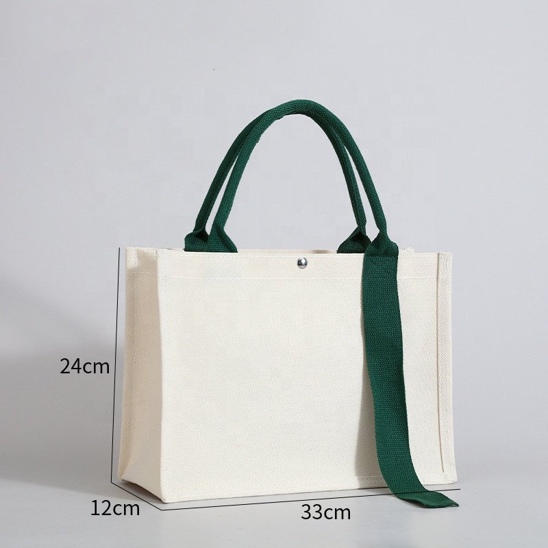 high quality durable advanced custom logo laminated cotton canvas gift waterproof party gift canvas shopping bag