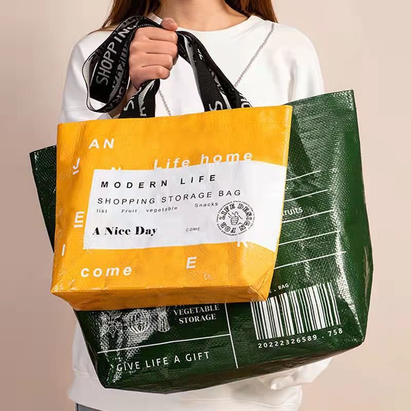 Wholesale Eco-Friendly Portable Large-Capacity Waterproof Nylon Grocery Bag Reusable Foldable Shopping Tote Bag