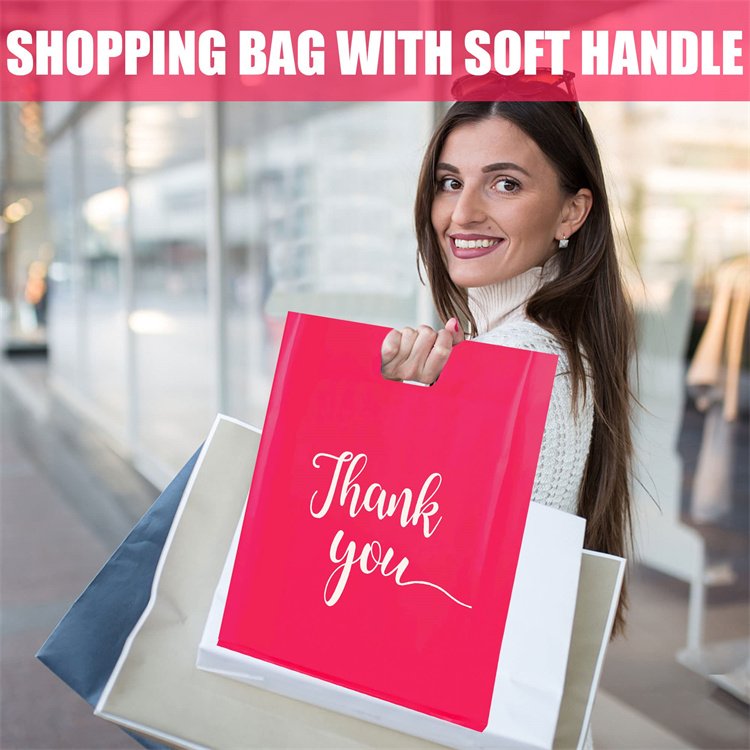 Wholesale Multiple Sizes Merchandise Thick Glossy Retail Boutique Shopping Bags with Die Cut Handles for Small Business