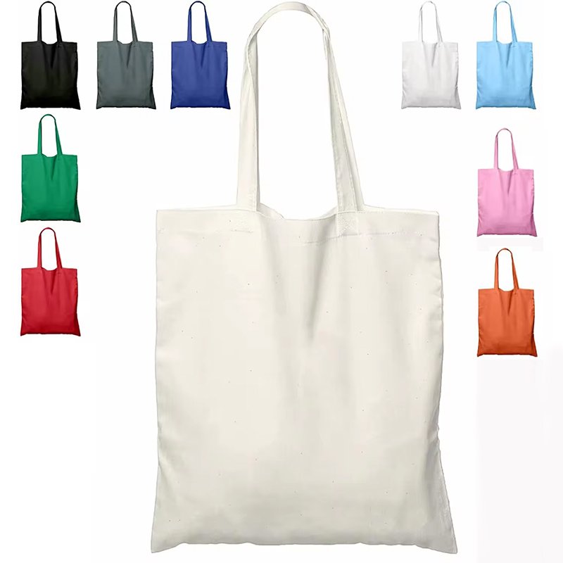 OEM&ODM Custom Printed Recycle Plain Organic Cotton Canvas Tote Bag Large Reusable Canvas Cotton Shopping Bag With Logo