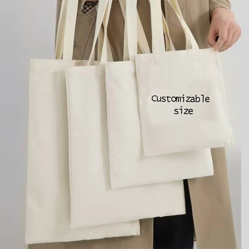 OEM&ODM Custom Printed Recycle Plain Organic Cotton Canvas Tote Bag Large Reusable Canvas Cotton Shopping Bag With Logo