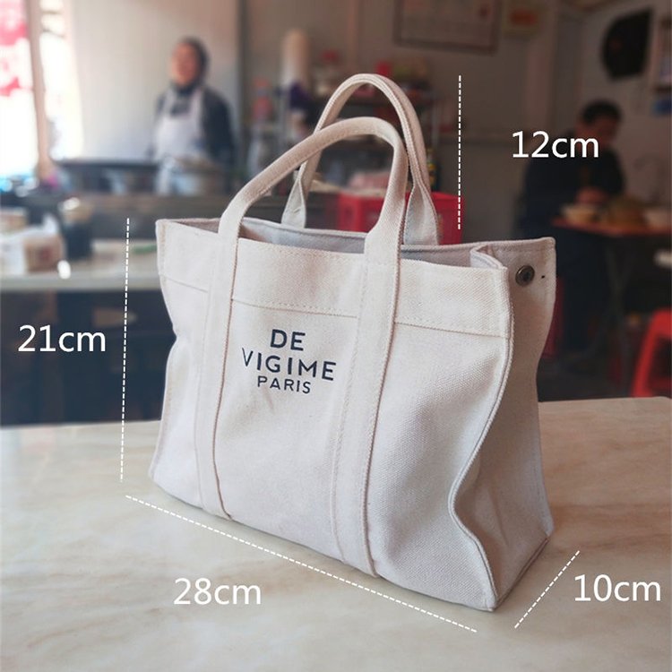 wholesale hot sale custom private label cute canvas handbag small lunch bag cotton tote bag shopping bag for women