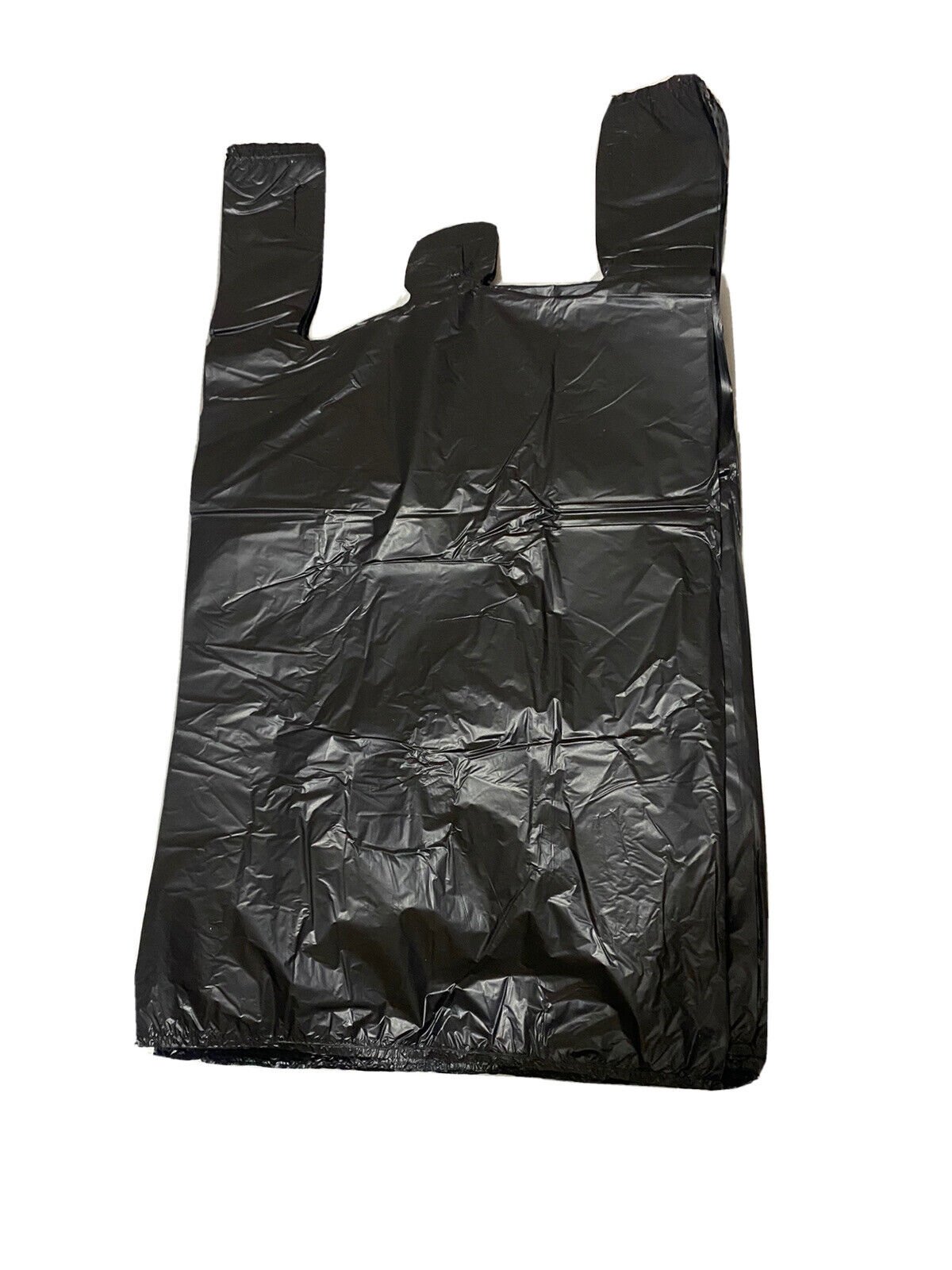 Bags 1/6 Black 21 x 6.5 x 11.5 "Thank You" T-Shirt Plastic Grocery Shopping Bags,Merchandise Bags