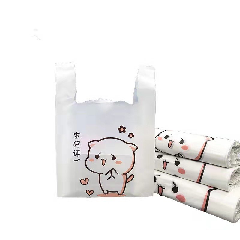 Biodegradable Plastic Shopping Bag Supermarket T-Shirt Vest Bag