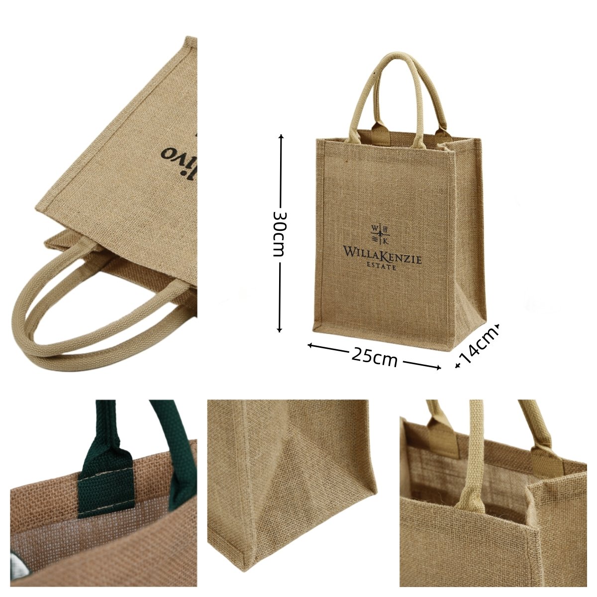 Wholesale Plain Shopper Jute Bags Custom Large Capacity Eco Friendly Reusable Burlap Jute Tote Shopping Bag With Sturdy Handle