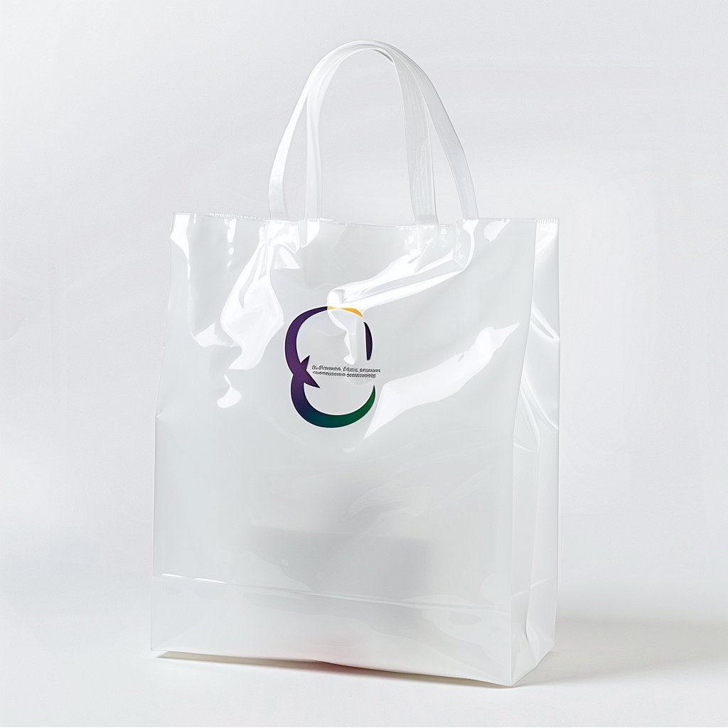 Frosted Plastic Polyethylene Ldpe Heavy Duty Reuseable Large Custom Size Handle Customized Shopping Bag With Logo Print