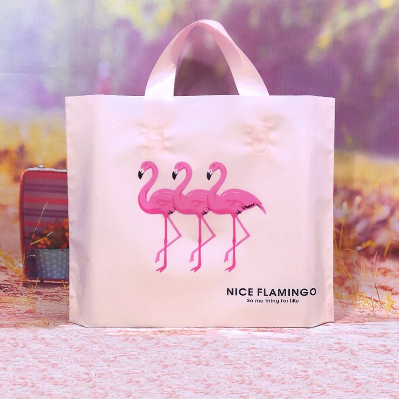 Eco-Friendly Soft Loop Handle Carry Packaging Biodegradable Plastic Shopping Bag with Customer Logo