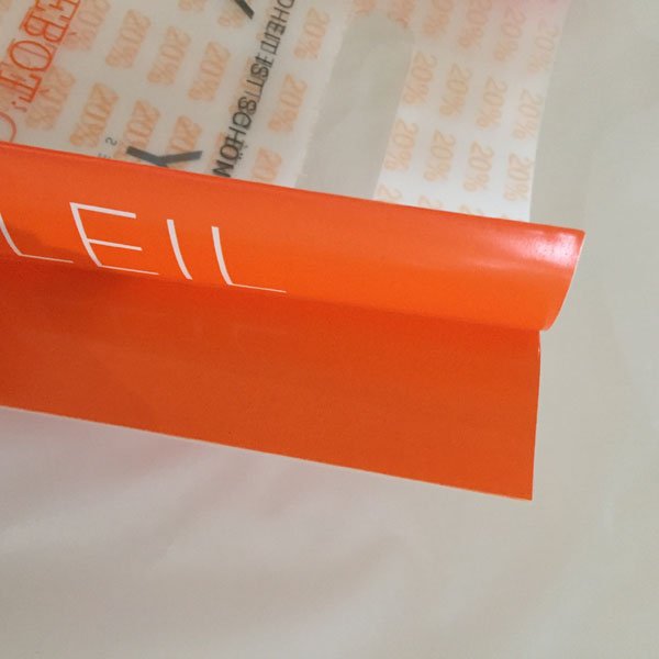 thick HDPE side gusset transparent square bottom die cut handle plastic shopping bag